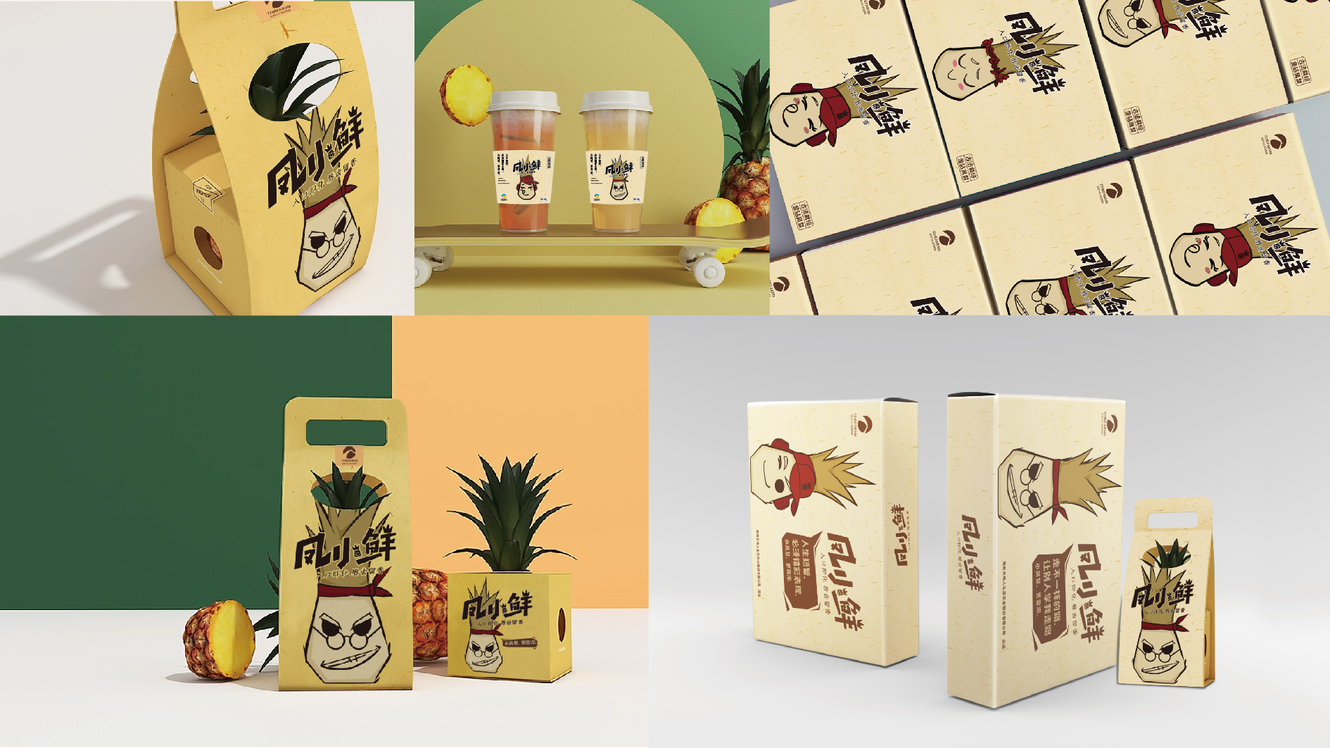 台州凤小鲜凤梨品牌形象设计